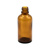SET - Sklenená fľaštička, liekovka,hnedá 50ml s kvapkadlom